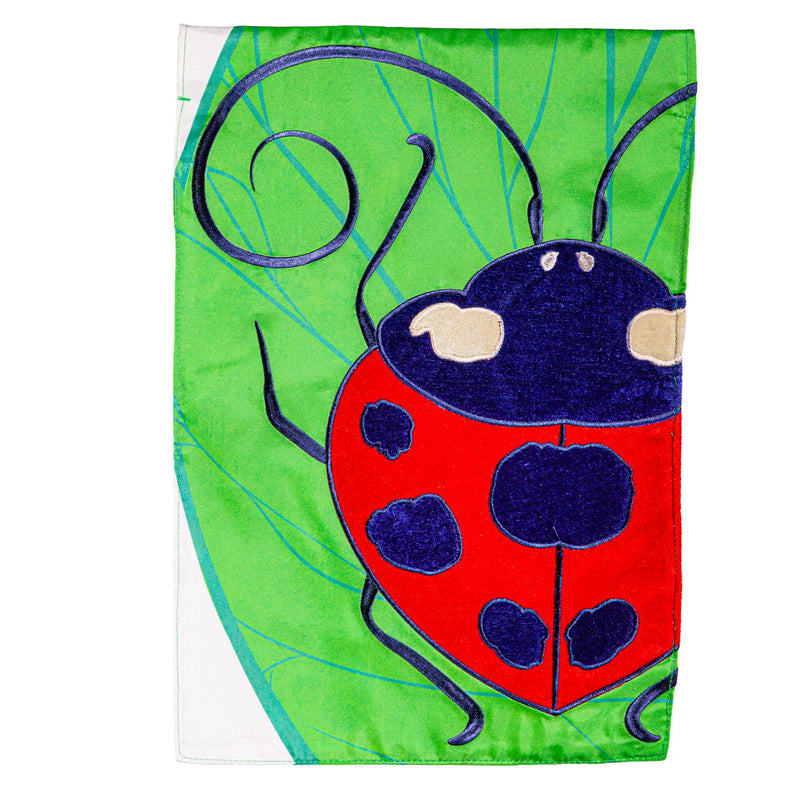 Big Ladybug Applique Garden Flag,169650