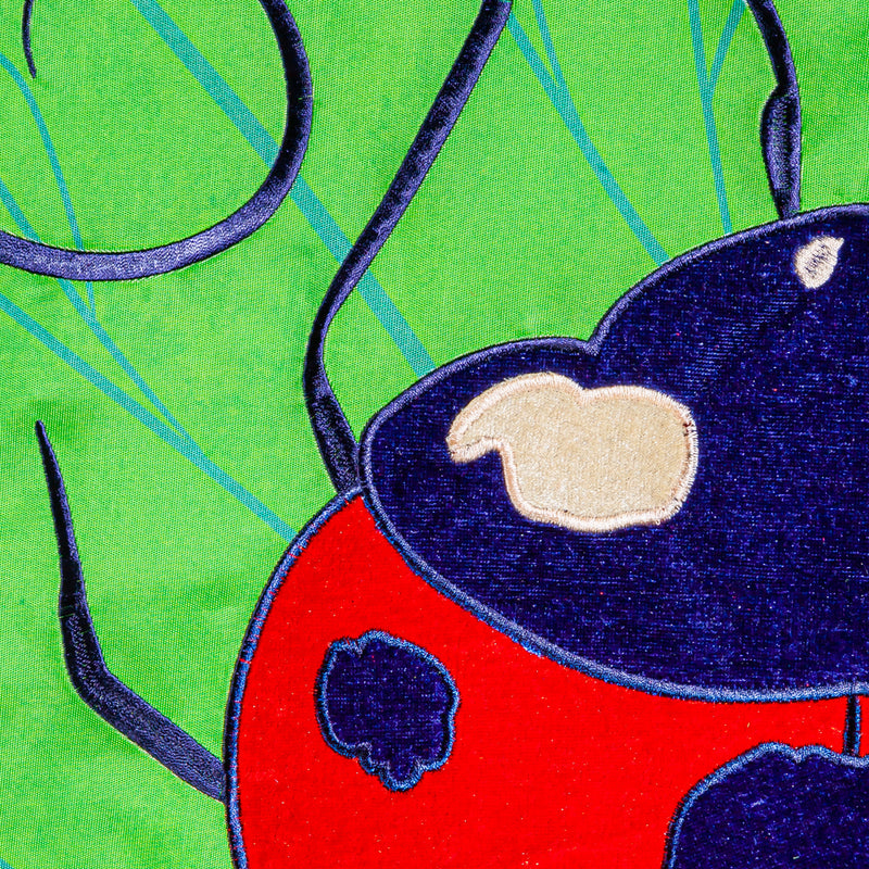 Big Ladybug Applique Garden Flag,169650