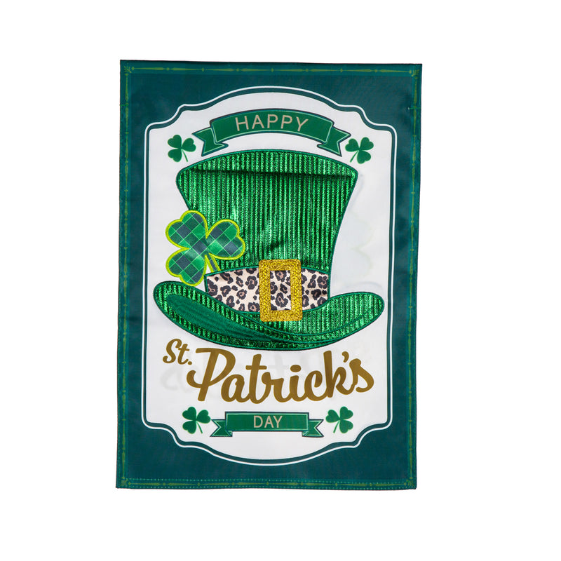 St. Patrick's Day Top Hat Applique Garden Flag,169676