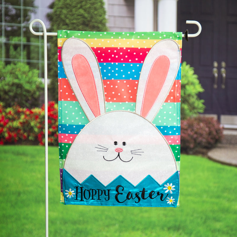 Easter Egg Bunny Applique Garden Flag,169678