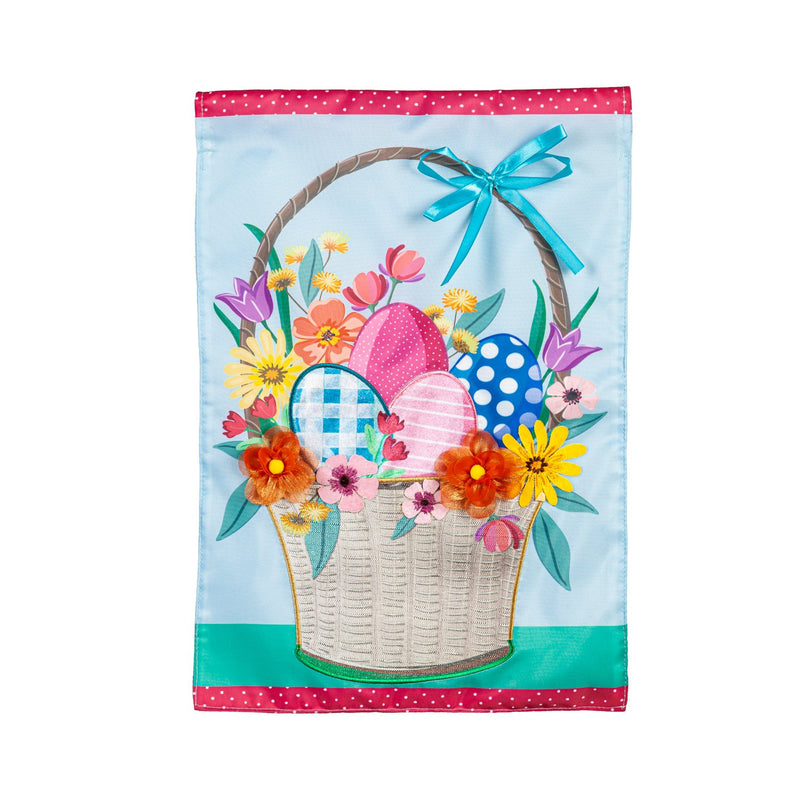 Easter Basket Applique Garden Flag,169690