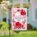 Floral Happy Valentine's Day Applique Garden Flag,169692