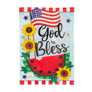 God Bless Patriotic Applique Garden Flag,169806