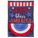 Patriotic God Bless America Applique Garden Flag,169812