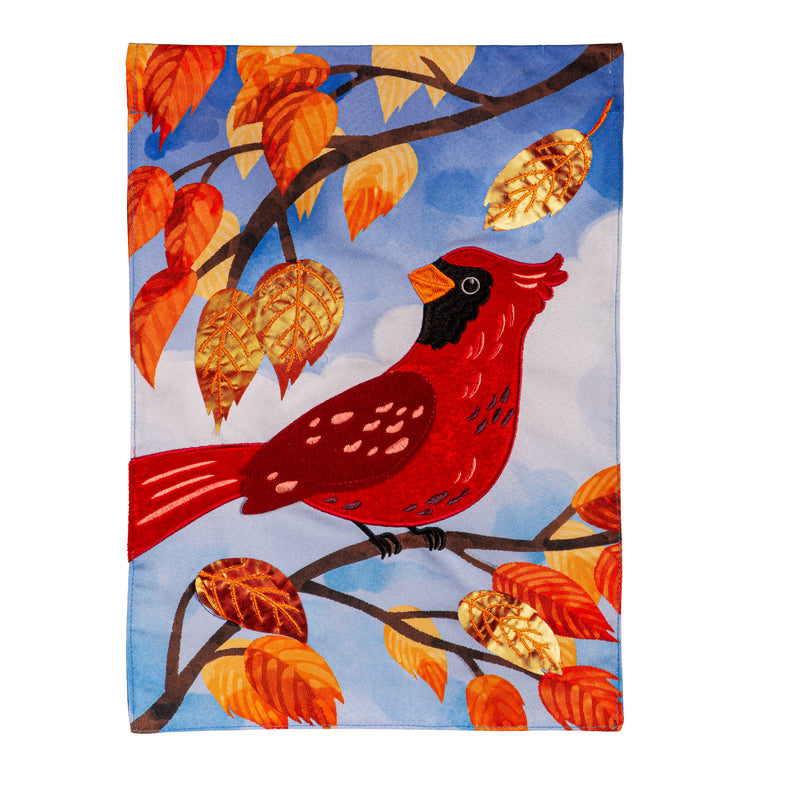 Cardinal in Fall Tree Applique Garden Flag,169923