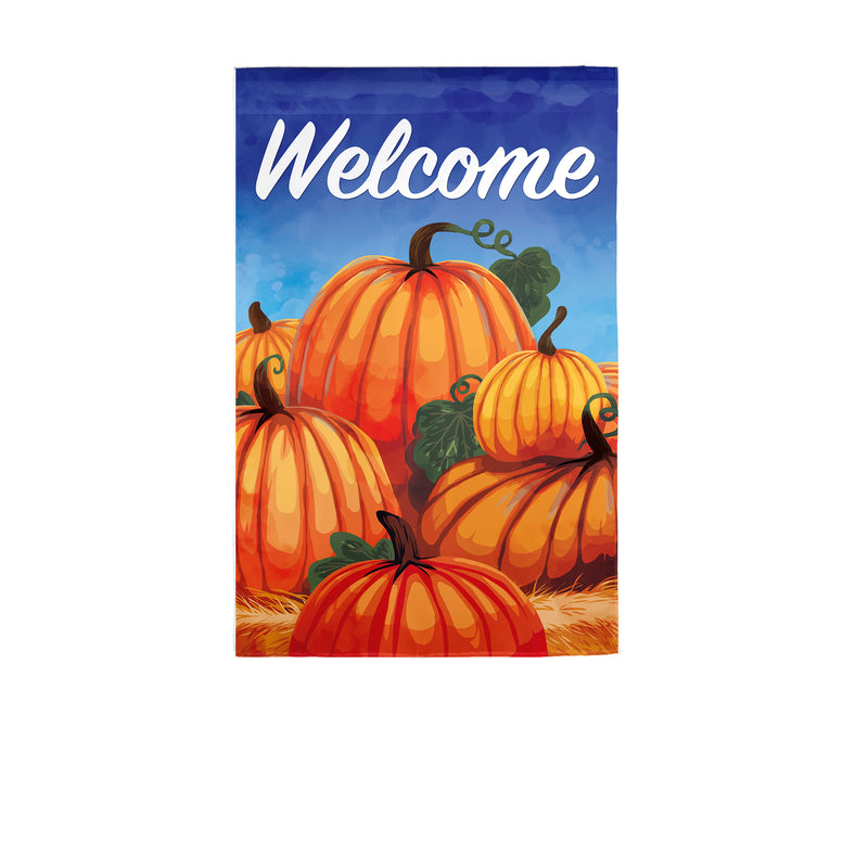 Welcome Pumpkin Patch Applique Garden Flag,169927