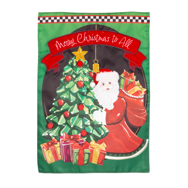 Jingle Bell Square Applique Garden Flag,169929