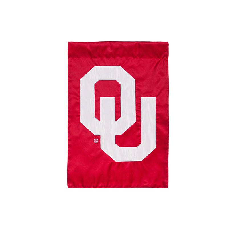 Evergreen Flag,Applique Flag, Gar., University of Oklahoma,12.5x18x0.1 Inches