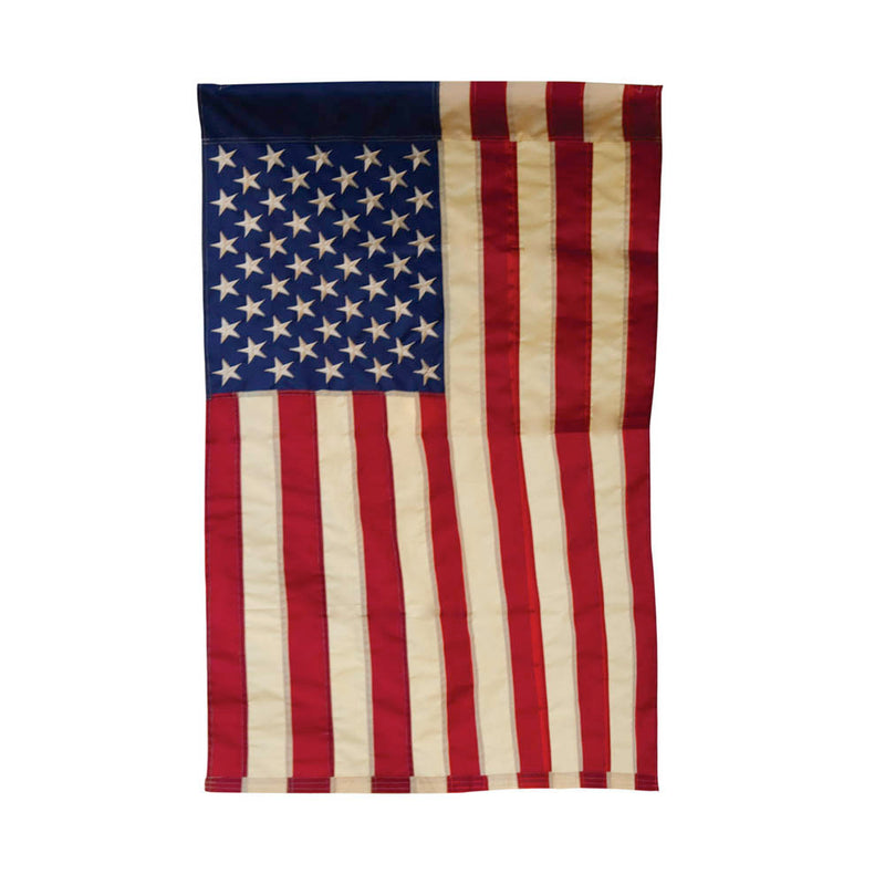 Evergreen Flag,Patriotic, American Flag, Tea Stained,0.2x12.5x18 Inches