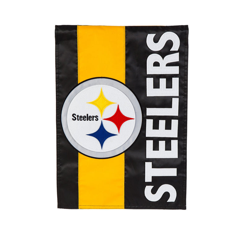 Evergreen Flag,Pittsburgh Steelers, Embellish Garden Flag,12.5x0.1x18 Inches