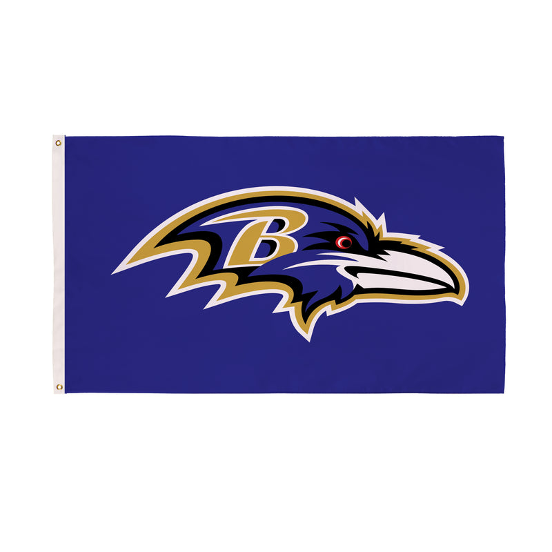 3'x5' Single Sided Flag w/ 2 Grommets, Baltimore Ravens,173802