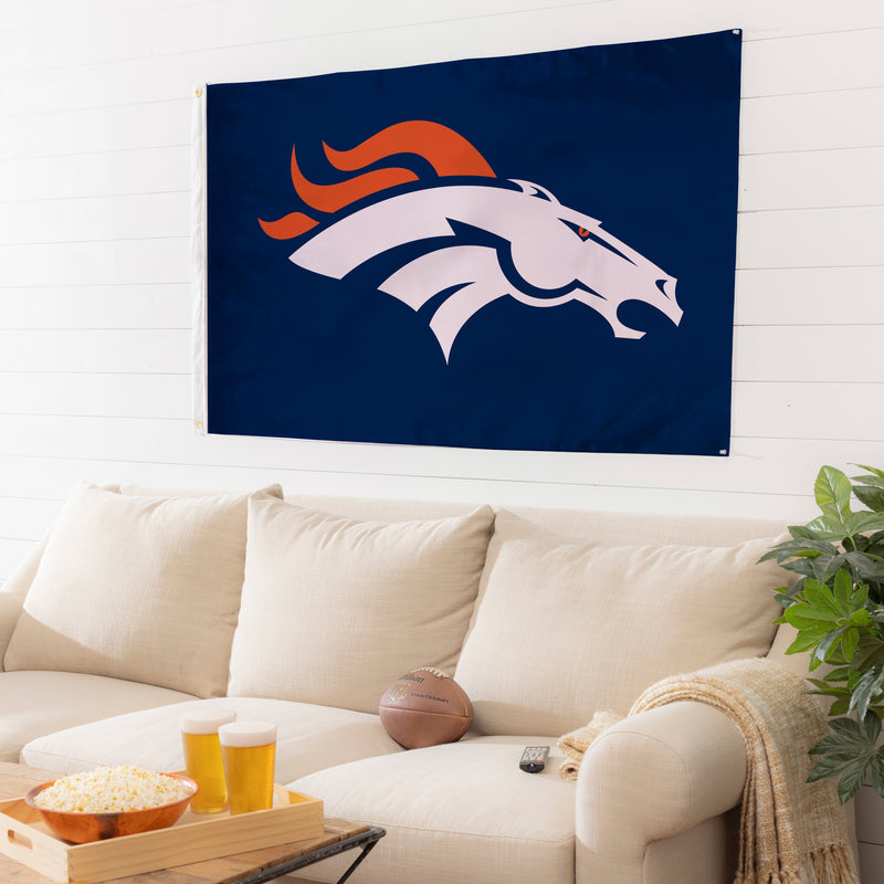 3'x5' Single Sided Flag w/ 2 Grommets, Denver Broncos,173809