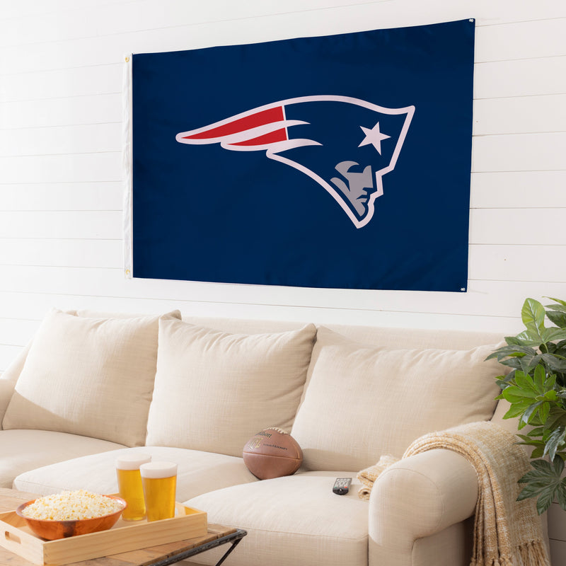 3'x5' Single Sided Flag w/ 2 Grommets, New England Patriots,173818