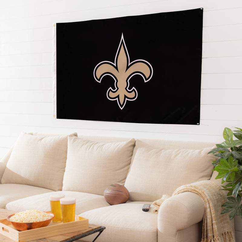 3'x5' Single Sided Flag w/ 2 Grommets, New Orleans Saints,173819