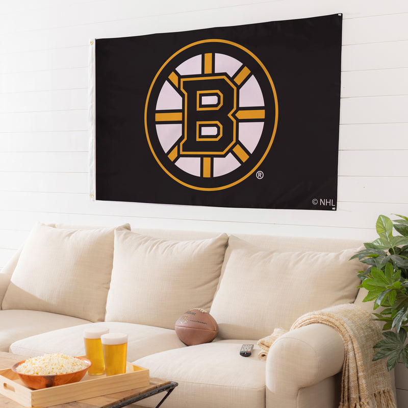 3'x5' Single Sided Flag w/ 2 Grommets, Boston Bruins,174351