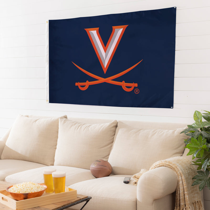 3'x5' Single Sided Flag w/ 2 Grommets, University of Virginia,17901