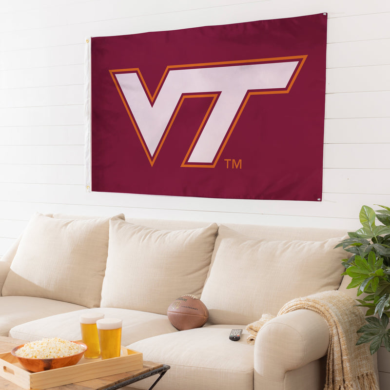 3'x5' Single Sided Flag w/ 2 Grommets, Virginia Tech,17903