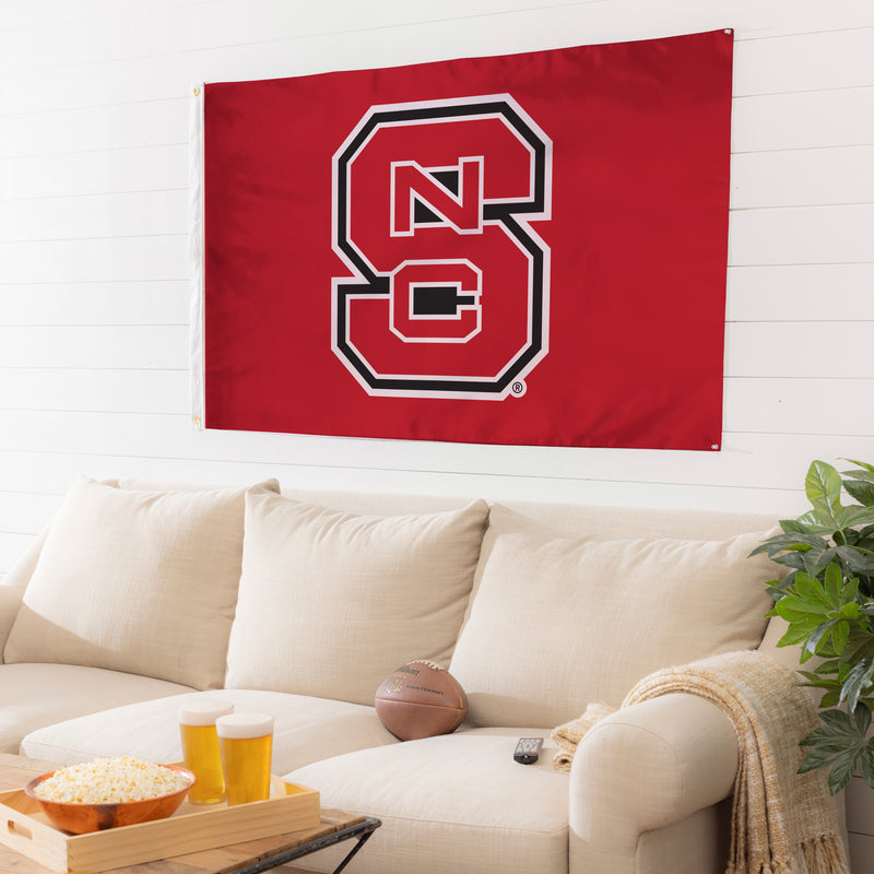 3'x5' Single Sided Flag w/ 2 Grommets, North Carolina State University,17909