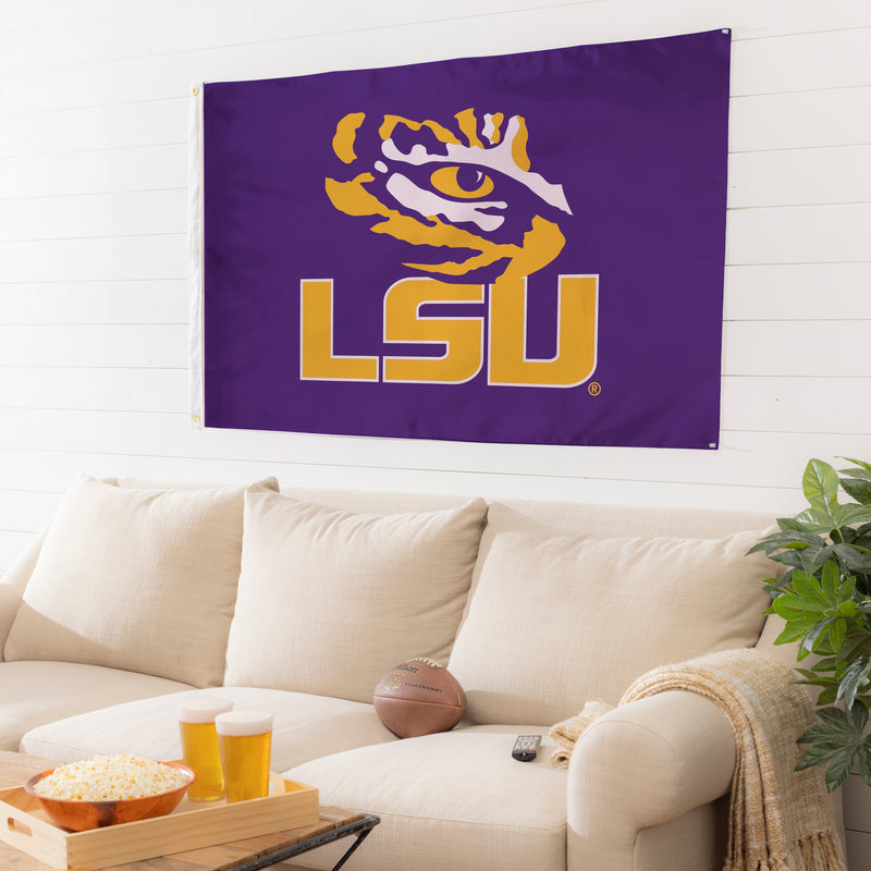 3'x5' Single Sided Flag w/ 2 Grommets, Louisiana State University,17921