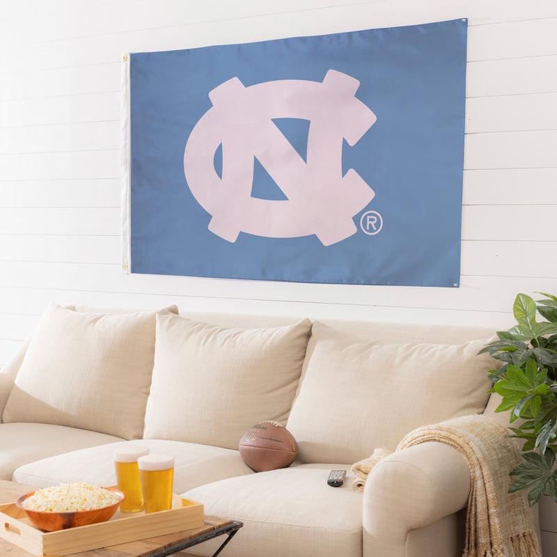 3'x5' Single Sided Flag w/ 2 Grommets, University of North Carolina,17951