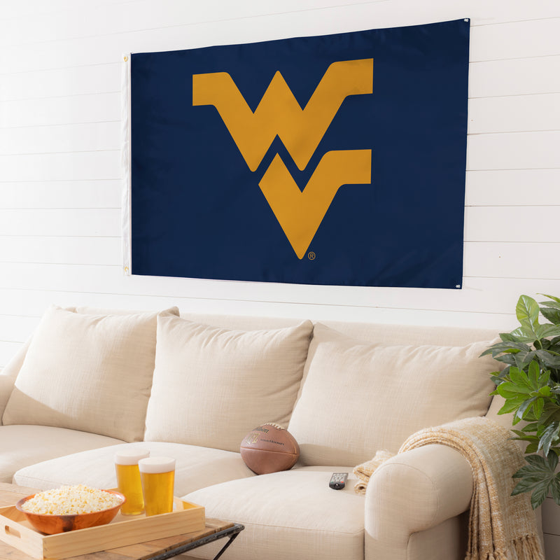 3'x5' Single Sided Flag w/ 2 Grommets, West Virginia University,17967