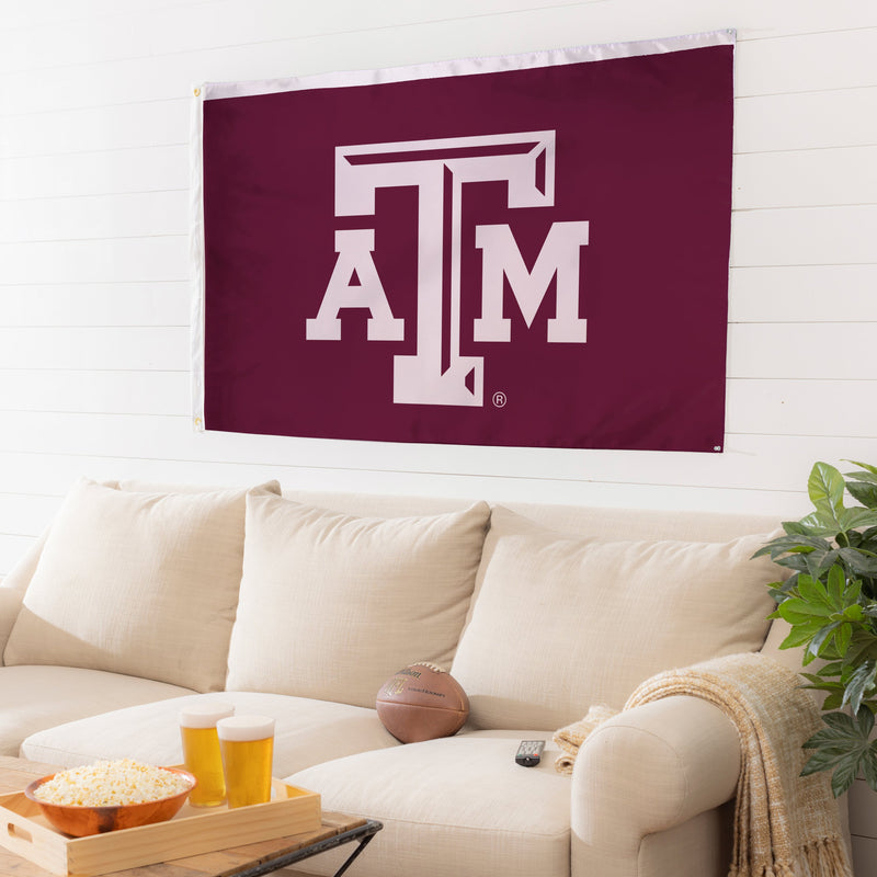 3'x5' Single Sided Flag w/ 2 Grommets, Texas A&M University,17969