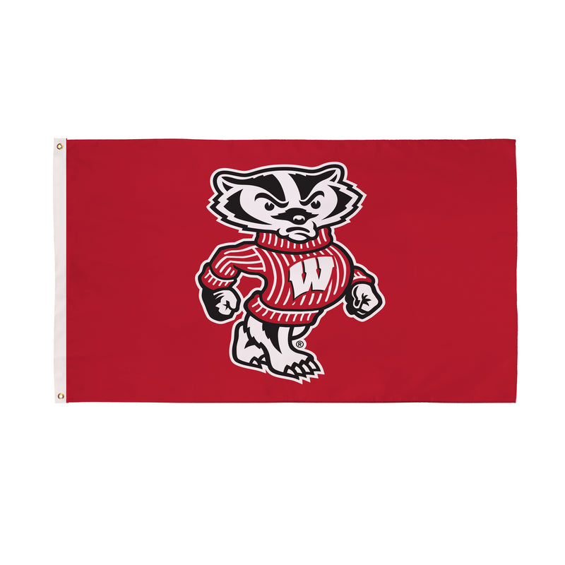 3'x5' Single Sided Flag w/ 2 Grommets, University of Wisconsin-Madison,17984