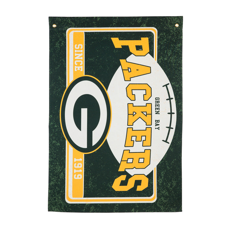 Evergreen Green Bay Packers, Linen Estate Flag, 52'' x 36'' inches