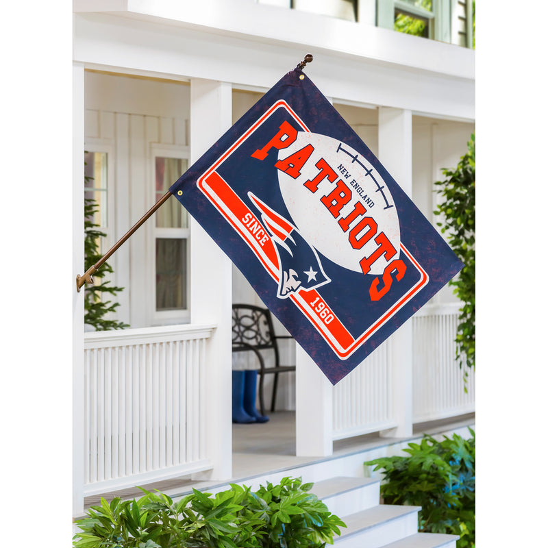 New England Patriots, Linen Estate Flag,17l3818