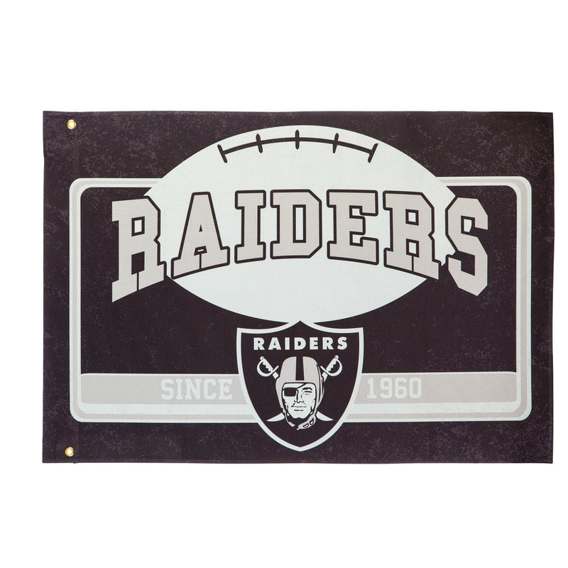 Oakland Raiders, Linen Estate Flag,17l3822