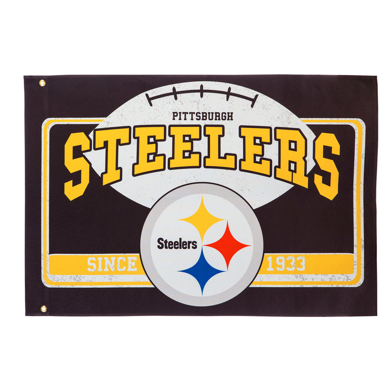 Pittsburgh Steelers, Linen Estate Flag,17l3824