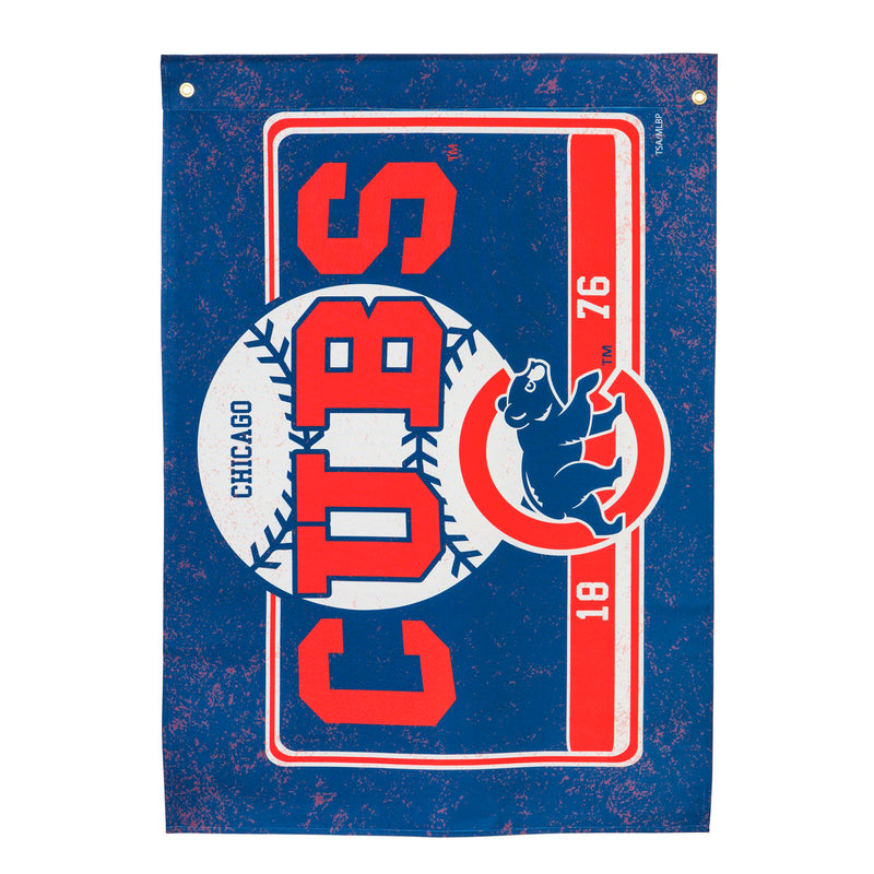 Chicago Cubs, Linen Estate Flag,17l4204