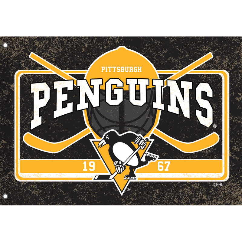 Pittsburgh Penguins, Linen Estate Flag,17l4372