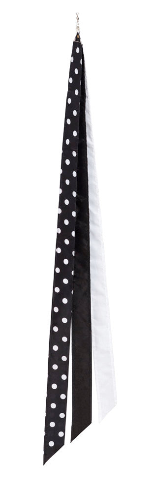 Black, White, B&W Polka Dot Social Streamer,20069