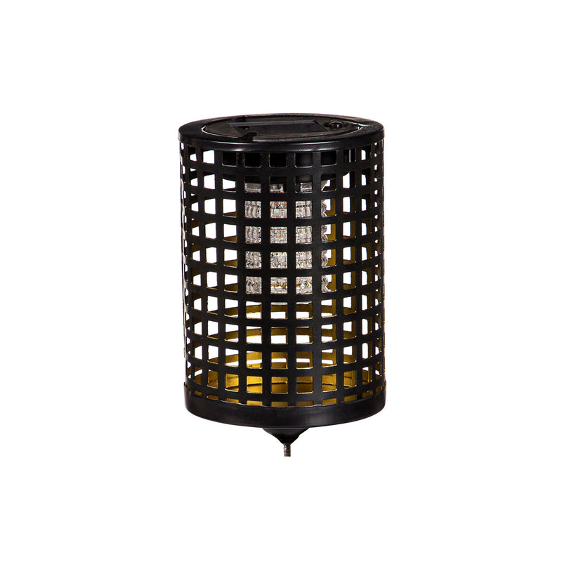 Lattice Laser Cut Solar Interchangeable Finial, Black,20185