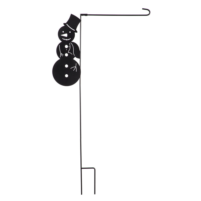 Snowman Laser Cut Garden Flag Stand,20188