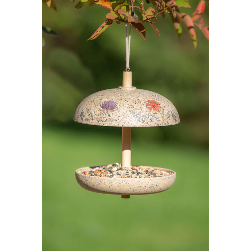 Full Circle Eco Conscious Staked/Hanging Bird Feeder with Wild Flower Decal