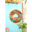9.25"D Acrylic Circle Feeder, Rainbow Mosaic Glass,2bf7093ecm