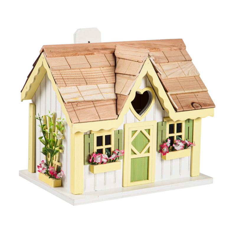 Evergreen Bird House,Sweetheart Cottage Birdhouse,7.5x8.75x6.25 Inches