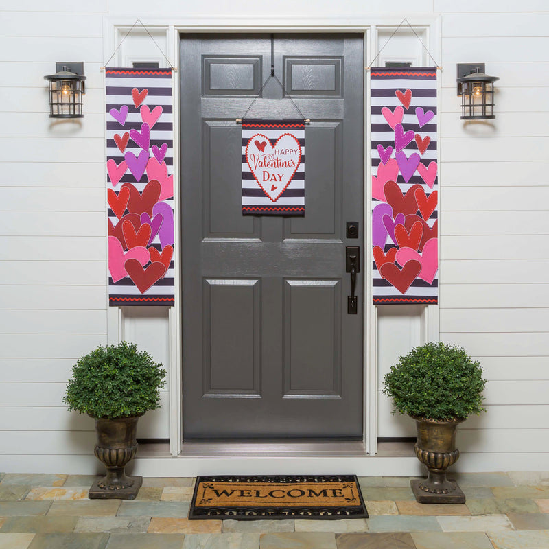 Valentine's Hearts and Stripes Door Banner Kit,2dbk1813