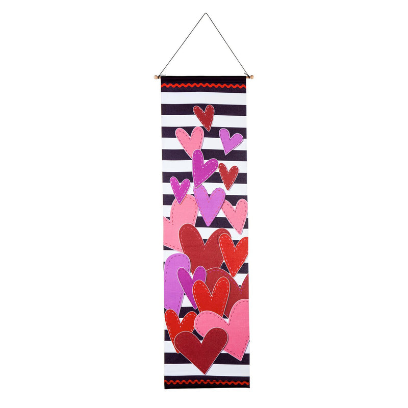 Valentine's Hearts and Stripes Door Banner Kit,2dbk1813