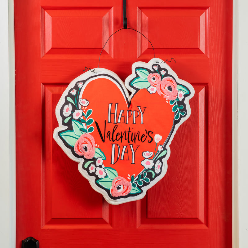 Evergreen Door Decor,Happy Valentine's Day  Estate Door Décor,1x22x25 Inches