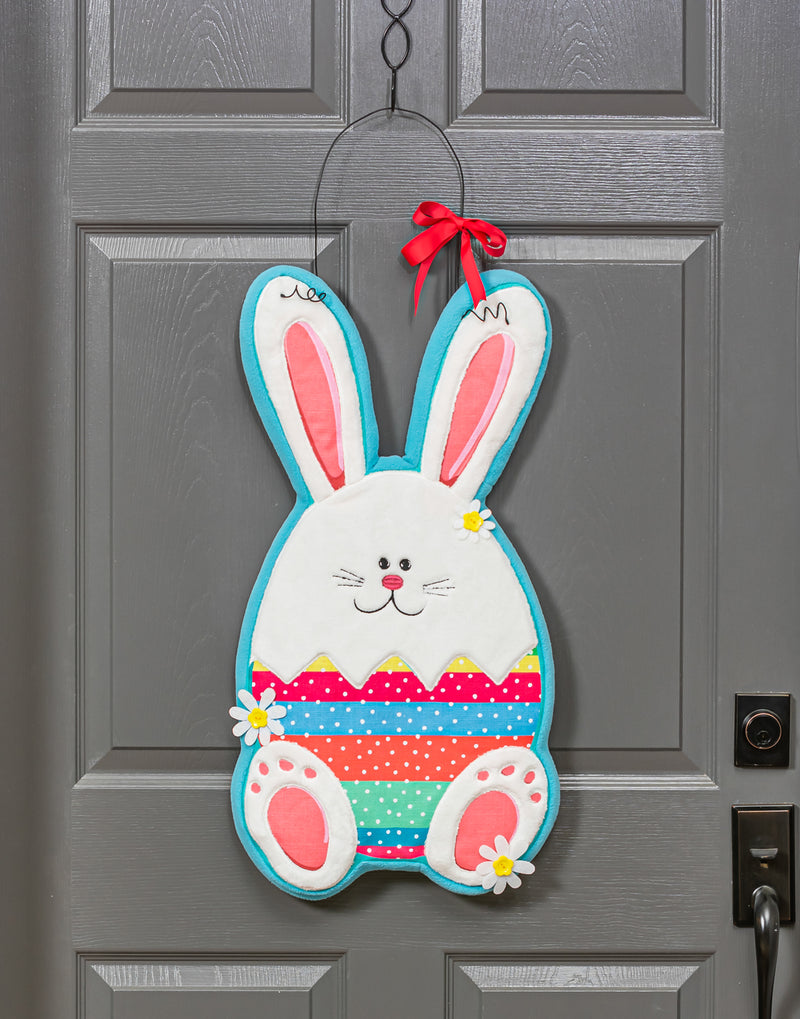 Evergreen Door Decor,Easter Egg Bunny Estate Door Décor,17x1x27 Inches