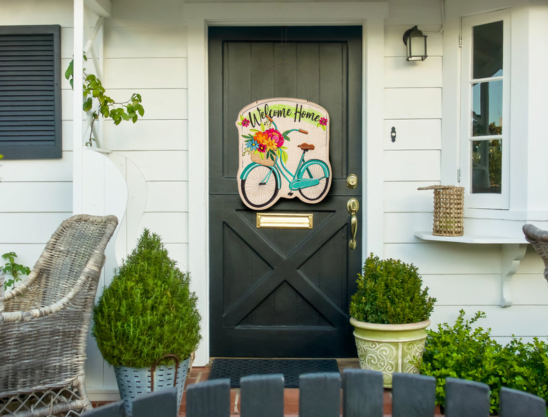 Welcome Home Bicycle Estate Door Décor,2deb2553