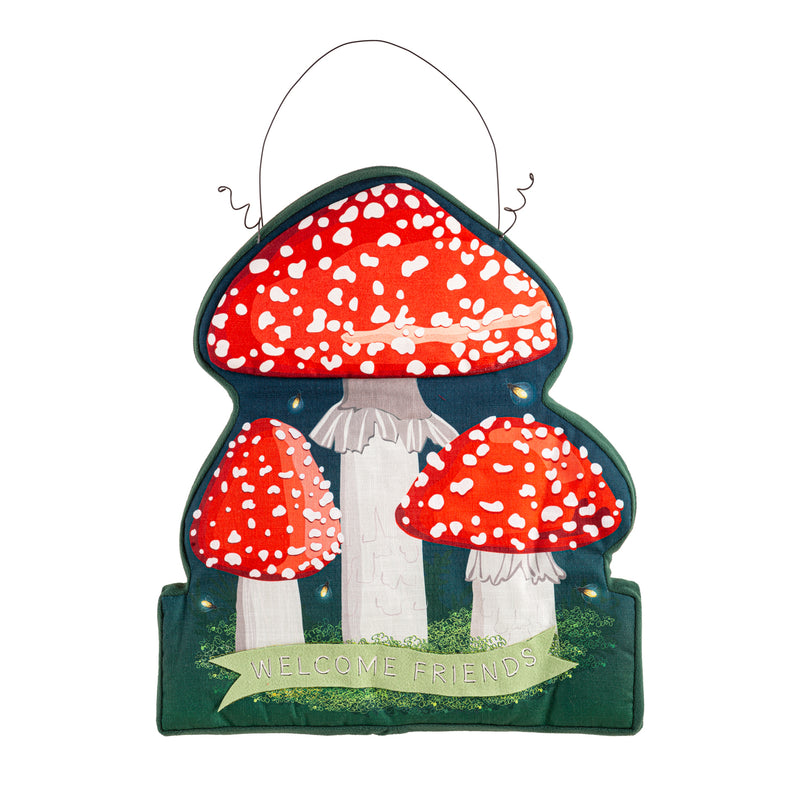 Welcome Friends Mushroom Garden Estate Door Décor,2deb2565