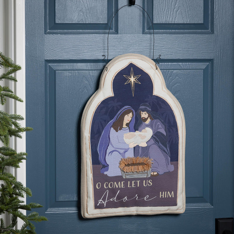 Come Let Us Adore Him Estate Door Décor,2deb2612