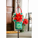 Poinsettia Mason Jar Door Decor,2dhb1471