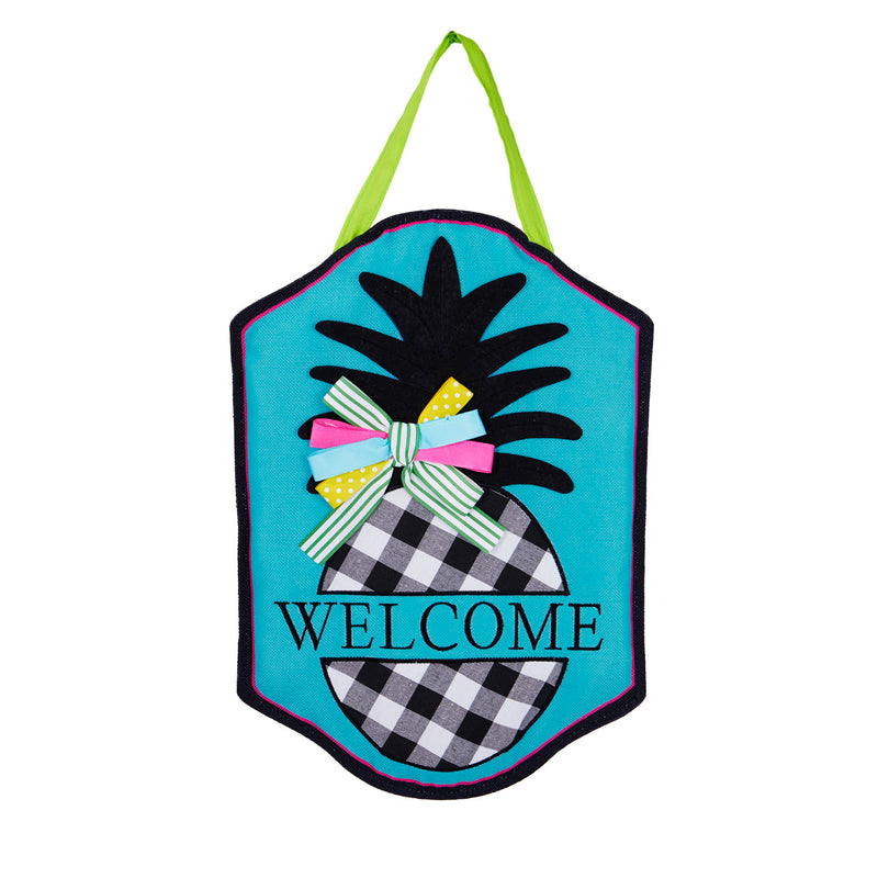 Black and White Pineapple Door Decor,2dhb2240