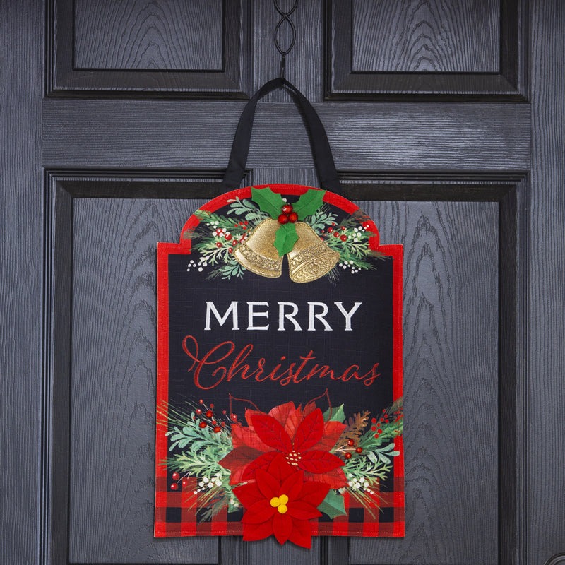 Evergreen Door Decor,Christmas Joy Door Décor,20x14x0.25 Inches