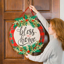 Bless this Home Plaid Door Decor,2dhbe1804